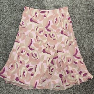 Vintage Y2K 90s Midi Skirt Size 10P Floral Flare Coquette Fairy Grunge Witchy